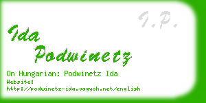 ida podwinetz business card